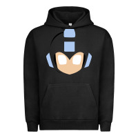Pigment Black mega man retro video game face Urban Hoodie - artisFamous