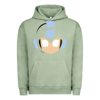 Pigment Oil Green mega man retro video game face Urban Hoodie - artisFamous