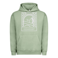 Pigment Oil Green cosmonaut – retro soviet space race Urban Hoodie - artisFamous