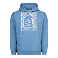 Pigment Pebble Blue cosmonaut – retro soviet space race Urban Hoodie - artisFamous