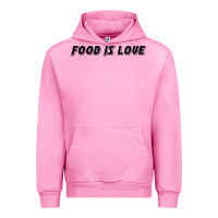 Fuchsia Pink food is love Urban Hoodie - artisFamous