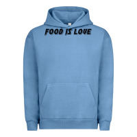 Pigment Pebble Blue food is love Urban Hoodie - artisFamous