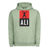 Pigment Oil Green ali the legend Urban Hoodie - artisFamous