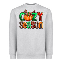 Heather Grey cozy season with fall colors palette and pumpkin Heavyweight Sweatshirt - AdoDesignShop