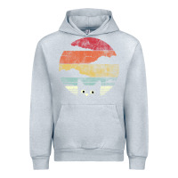 Heather Grey cat retro vintage style Urban Hoodie - artisFamous