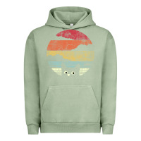 Pigment Oil Green cat retro vintage style Urban Hoodie - artisFamous