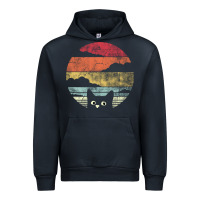 Navy cat retro vintage style Urban Hoodie - artisFamous