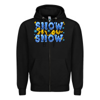 Black snow snow snow with sparkle Zipper Hoodie - AdoDesignShop