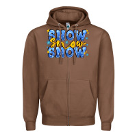 Chestnut snow snow snow with sparkle Zipper Hoodie - AdoDesignShop