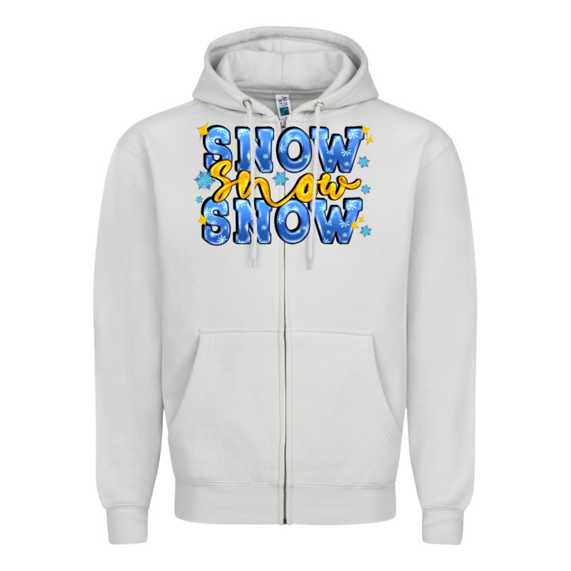 Snow Snow Snow With Sparkle Zipper Hoodie by AdoDesignShop | Teevron