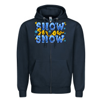 Navy snow snow snow with sparkle Zipper Hoodie - AdoDesignShop