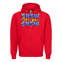 Red snow snow snow with sparkle Zipper Hoodie - AdoDesignShop