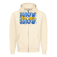 Sandshell snow snow snow with sparkle Zipper Hoodie - AdoDesignShop