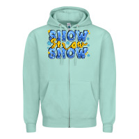 Seafoam snow snow snow with sparkle Zipper Hoodie - AdoDesignShop