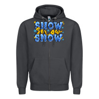 Smoke snow snow snow with sparkle Zipper Hoodie - AdoDesignShop