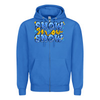 True Royal snow snow snow with sparkle Zipper Hoodie - AdoDesignShop