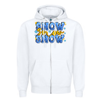 White snow snow snow with sparkle Zipper Hoodie - AdoDesignShop