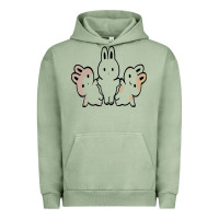 Pigment Oil Green bunnys Urban Hoodie - artisFamous
