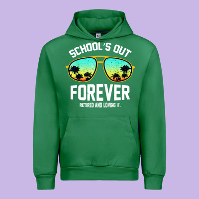School Out Forever Retired Teacher Retro Summer Urban Hoodie Designed By Artisfamous
