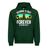 Forest Green school out forever retired teacher retro summer Urban Hoodie - artisFamous