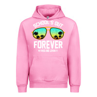 Fuchsia Pink school out forever retired teacher retro summer Urban Hoodie - artisFamous