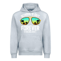 Heather Grey school out forever retired teacher retro summer Urban Hoodie - artisFamous