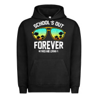 Pigment Black school out forever retired teacher retro summer Urban Hoodie - artisFamous