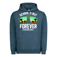 Pigment Midnight Navy school out forever retired teacher retro summer Urban Hoodie - artisFamous