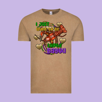 Crawfish I Just Want To Be Loved Bayou Vintage Tee Designed By Fadigitalartstudio