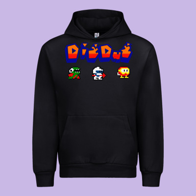 Dig Dug Urban Hoodie Designed By Artisfamous