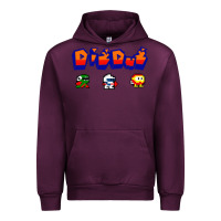 Mauve Wine dig dug Urban Hoodie - artisFamous