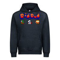 Navy dig dug Urban Hoodie - artisFamous