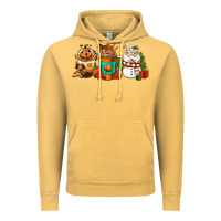 Vintage Mustard Halloween thanksgiving christmas coffee cups Vintage Hoodie - FaDigitalArtStudio