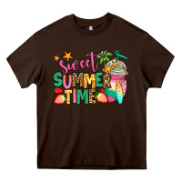 Chocolate Brown sweet summer time iced coffee Heavy Core Tee - Jasminsmagicworld