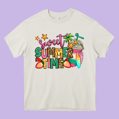 Sweet Summer Time Iced Coffee Heavy Core Tee Designed By Jasminsmagicworld