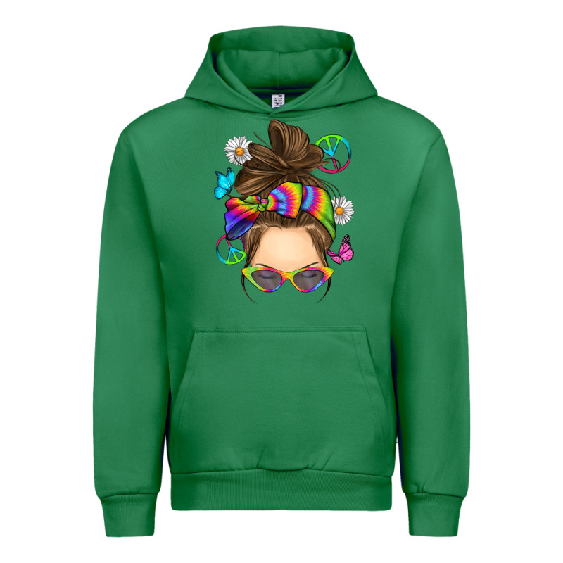 Messy Bun Tie Dye Urban Hoodie by RanaPortraitStore | Teevron
