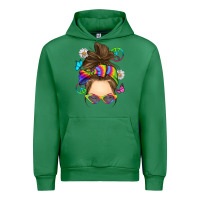 Emerald messy bun tie dye Urban Hoodie - RanaPortraitStore