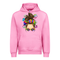 Fuchsia Pink messy bun tie dye Urban Hoodie - RanaPortraitStore