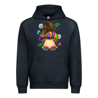Navy messy bun tie dye Urban Hoodie - RanaPortraitStore