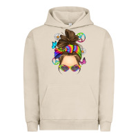 Pigment French Oak messy bun tie dye Urban Hoodie - RanaPortraitStore