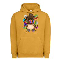 Pigment Peanut Butter messy bun tie dye Urban Hoodie - RanaPortraitStore
