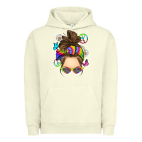 Pigment Pistachio messy bun tie dye Urban Hoodie - RanaPortraitStore