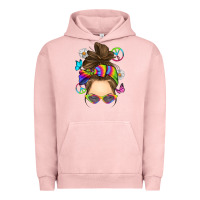 Pigment Salmon messy bun tie dye Urban Hoodie - RanaPortraitStore