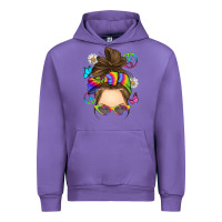 Tulip messy bun tie dye Urban Hoodie - RanaPortraitStore