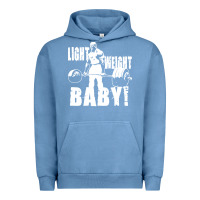 Pigment Pebble Blue American bodybuilder Urban Hoodie - artisFamous