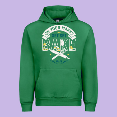 On Your Marks Get Set Bake Urban Hoodie Designed By Artisfamous