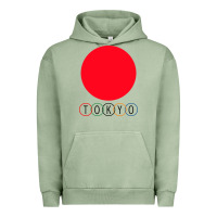 Pigment Oil Green Japan Flag Olympics Urban Hoodie - artisFamous