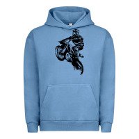 Pigment Pebble Blue motocross dirt bike design got dirt Urban Hoodie - artisFamous