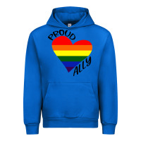 Cobalt proud ally lgbt heart gay pride month Urban Hoodie - artisFamous