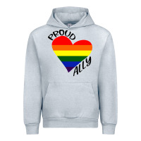 Heather Grey proud ally lgbt heart gay pride month Urban Hoodie - artisFamous
